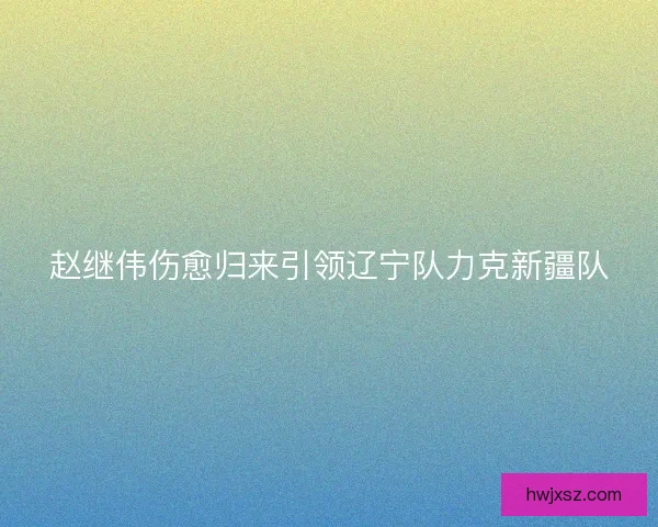 赵继伟伤愈归来引领辽宁队力克新疆队 赵继伟伤愈归来引领辽宁队力克新疆队