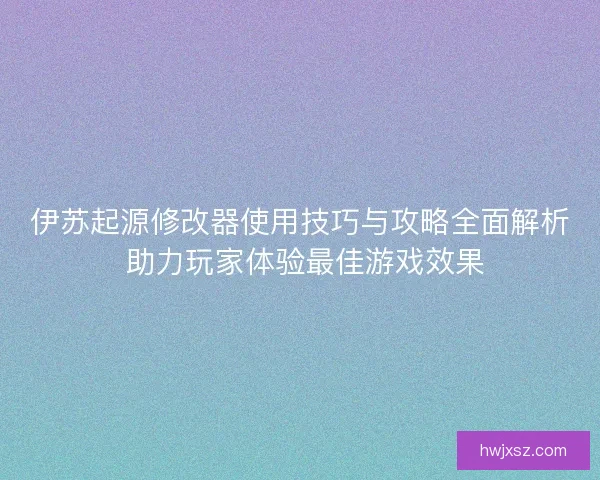 伊苏起源修改器使用技巧与攻略全面解析 助力玩家体验最佳游戏效果